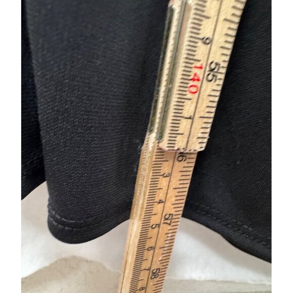 J.Crew Long-sleeve dress in jersey crepe black ruched minimalist black sz L - Picture 7 of 8